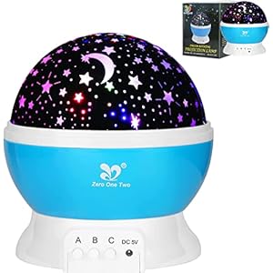 MUSUNFE Baby-Nachtlicht, Baby-Stern-Projektor, 360 ° drehbarer Nachtlicht-Projektor für Kinder mit 9 Beleuchtungsmodi…