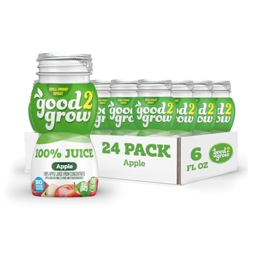 good2grow 100% Apple Juice 24-pack of 6-Ounce BPA-Free Juice Bottles, Non-GMO with No Added Sugar and an Excellent Daily Source of Vitamin C. SPILL PROOF TOPS NOT INCLUDED