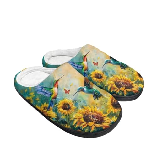 Jeiento Slippers for Women Warm Cotton Memory Foam Scuff Slippers Fuzzy Fluffy Spa Hotel House Home Indoor Slippers for Ladies2