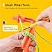 Crochet Holder for Beginners, 3 in 1 Magic Rings Tool to Learn How to Crochet and Make Magic Rings, Yarn Tension Regulator and Yarn Guide, Great Helper for Crocheters&Knitters (Orange)