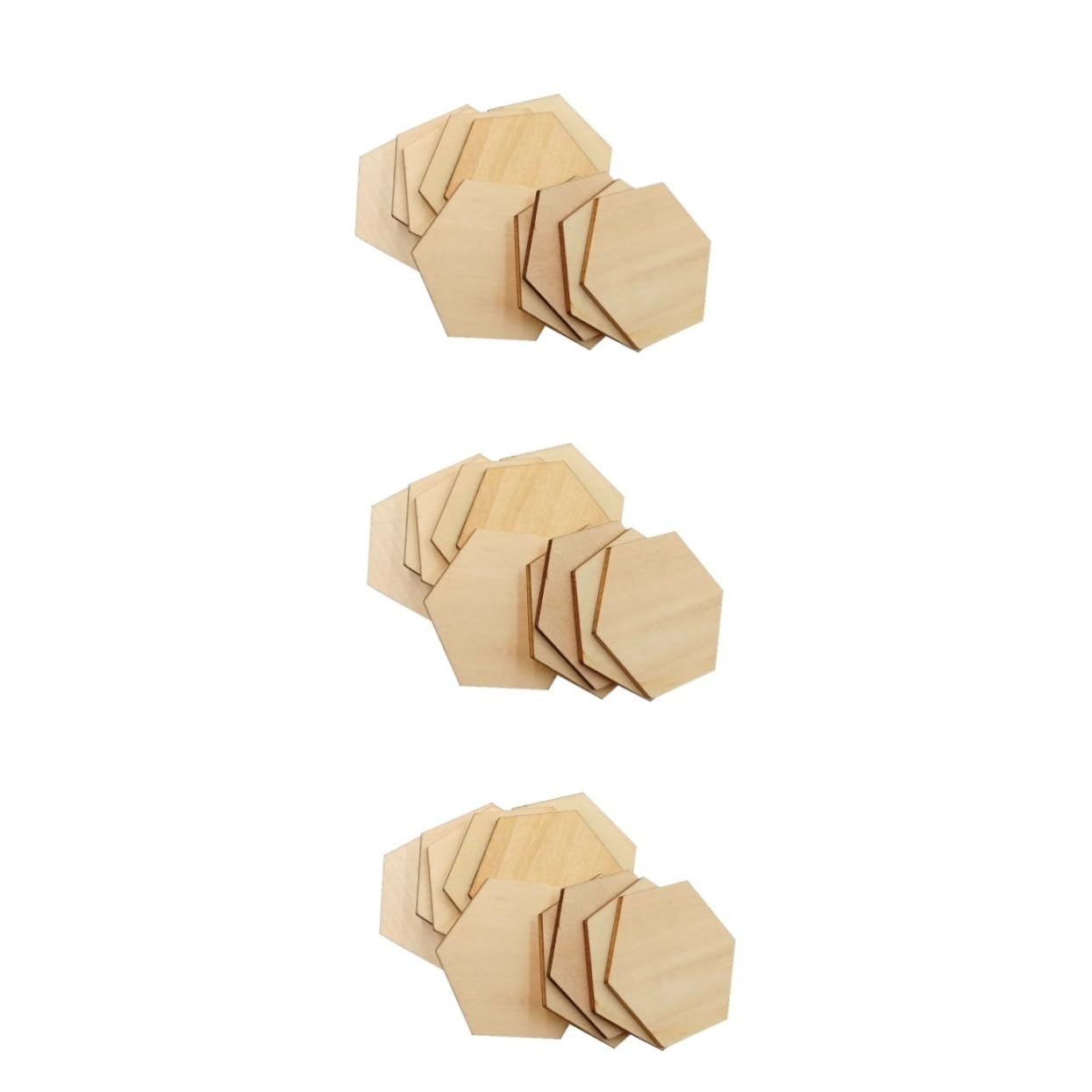 Hexagones naturel Gadpiparty ornements solides DIY