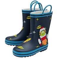 NorthSole Kids Wellies Boys & Girls Childrens Rubber Wellington Boots - Rocket - UK 10