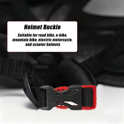 ZAHD 4 PCS Fahrradhelm Verschluss Helm Verschluss Ersatzteile Helmet Release Buckles Verschluss Fahrradhelm Helmkinnclip Universal helmspezifische Schnellschnallen für Fahrräder (Schwarz)