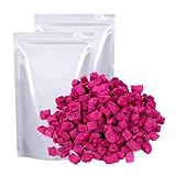 Mkostlich Freeze-dried Dragon Fruit, 2 x 3.52oz Dragon Fruit Snacks with 1 Ingredients, No Sugar Added, Dragonfruits Cube for Drink, Baking, Breakfast Cereal (Pack of 2)