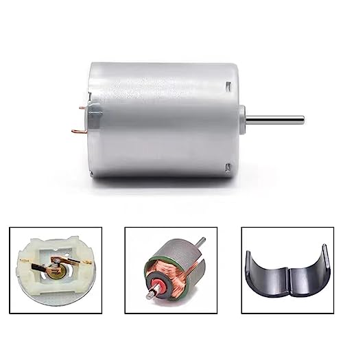 Motor pequeño de corriente continua tipo 370 a 12V con eje largo 5