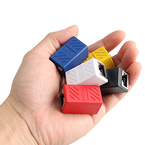Acoplador RJ45 hembra a hembra Cat7 Cat6 Cat5e 5 unidades miniatura 4