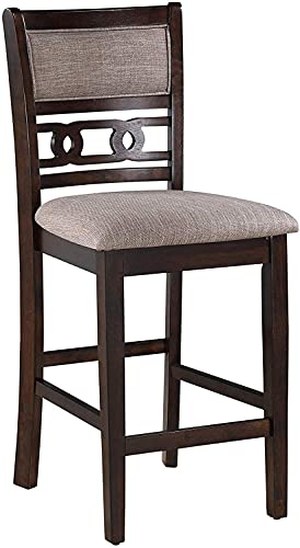 New Classic Furniture Gia 5-Piece Dining Table With Four Chairs, 42" Counter Set, Cherry (2021) #TOP7