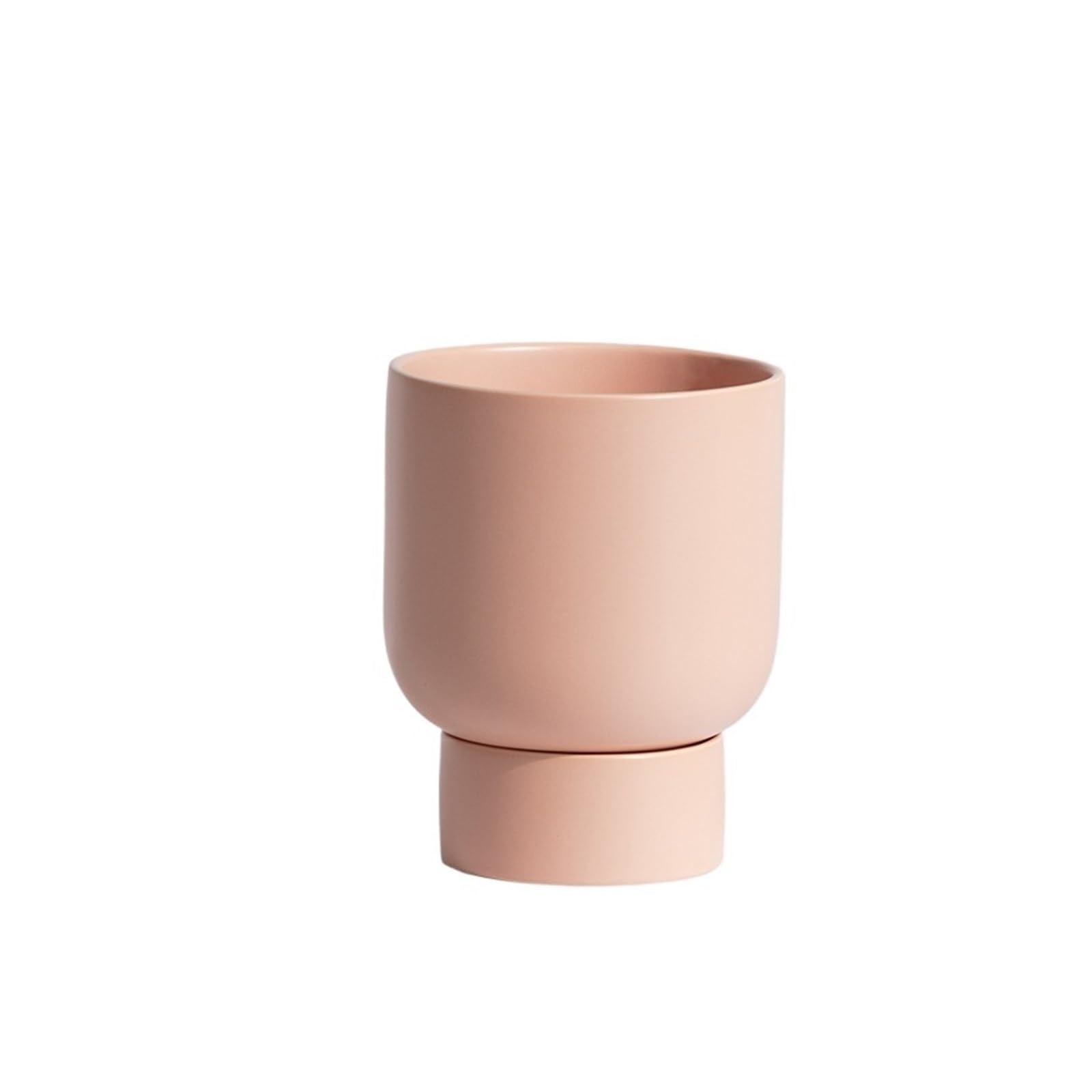 JUAKSQZYI Ceramic Flower Pot with Drainage Hole Desktop Succulent Cute Planters, for Living Room Office Home Decor(Pink)