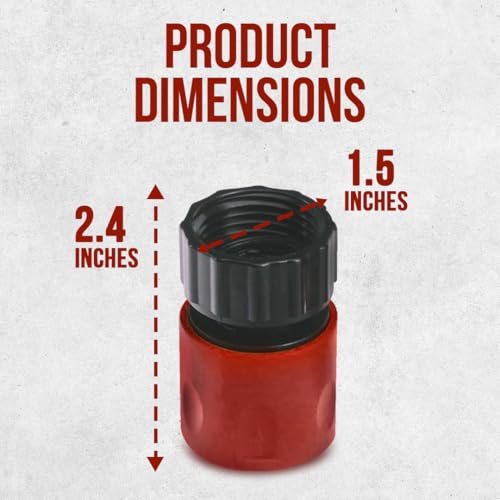 Quick Connect Lawn Mower Deck Wash Port Adapter - Riding Lawn Mower Water Hose Nozzle Attachment Compatible with Part Numbers: 532416405, 921 04041, 416405, GX22425 & More (Pack of 1, Red) - Thumbnail 3