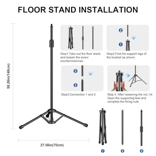 Professional Studio Recording Microphone Isolation Shield, Pop Filter,High density absorbent foam is used to filter vocal. Suitable for Blue Yeti and other condenser microphones (AO-504 With Stand)