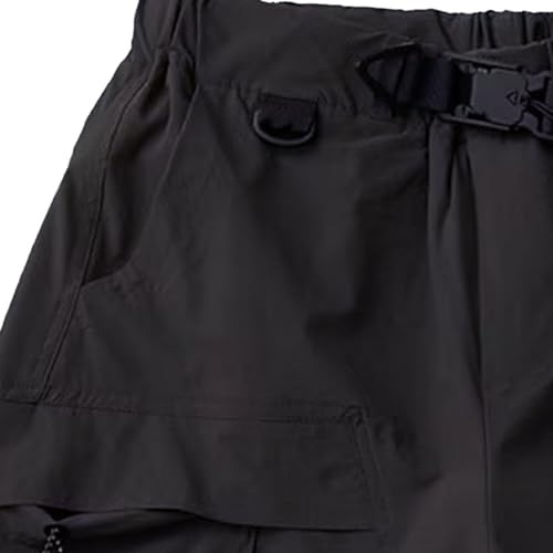 Men's Cargo with Belt Shorts Elastic Waist Tactical Relaxed Fit Short Workwear Outdoor Loose Short Pants4