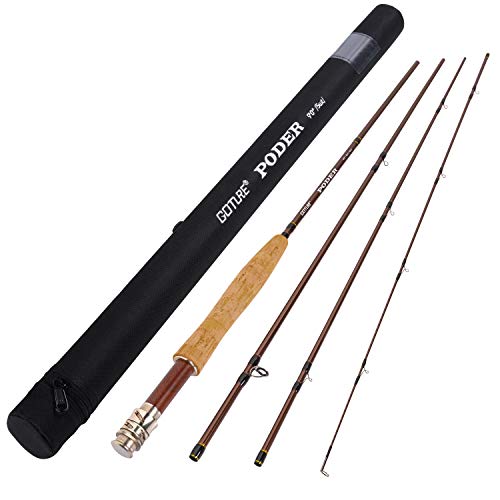 Goture Fly Fishing Rod - 9ft 4 Piece Fishing Rod for Sea, Freshwater