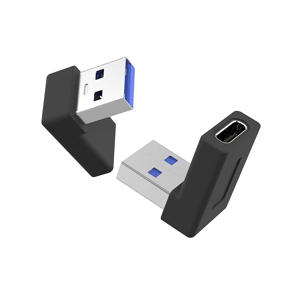 Buy Right Angle USB A Male to USB C Female Adapter,90 Degree USB3.0 to