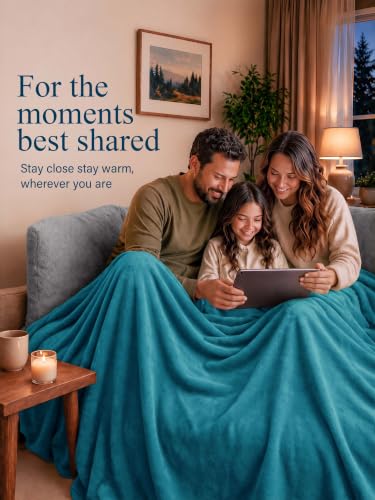 Image of Utopia Bedding Soft Fleece Bed Blanket Throw Size Turquoise (50x60 Inch)