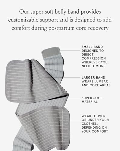 Bodily Belly Band, Essential Postpartum & C-Section Abdominal Support, Adjustable, Compression Wrap Post Pregnancy, Relief for Back & Belly, One Size3