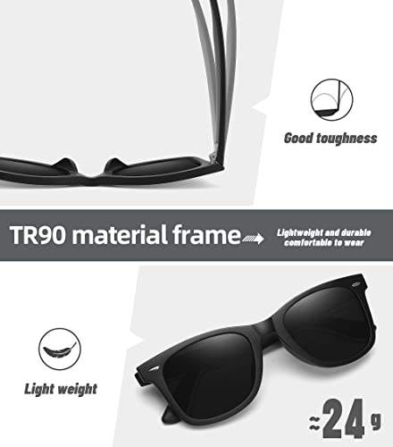 Image of MEETSUN Polarized Sunglasses for Women Men Classic Retro Square Frame Driving Sun Glasses UV Protection