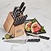 CUISINART Block Knife Set, 15pc Cutlery Knife Set with Steel Blades for Precise Cutting, Lightweight, Stainless Steel, Durable & Dishwasher Safe, C77TR-15P