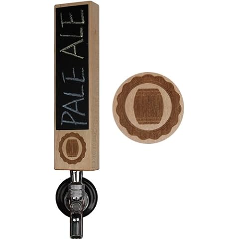 Fanfoobi Wooden IPA Beer Tap Handle with Chalkboard, Kegerator Tap Handle,8" Length X 2" Wide, Great for tap rooms,breweries and home kegerators Cover