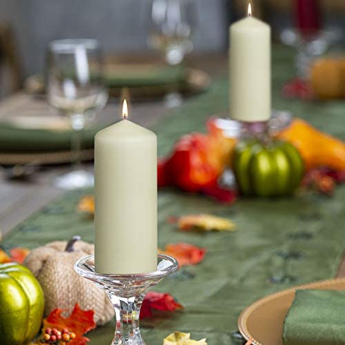 Bolsius 10 Ivory Pillar Candles - 2.25 X 6 Inches - Premium European Quality - Individually Wrapped - 42 Hours Burn Time - Dripless Smokeless Unscented Dinner, Wedding, Party, & Restaurant Candles #TOP7