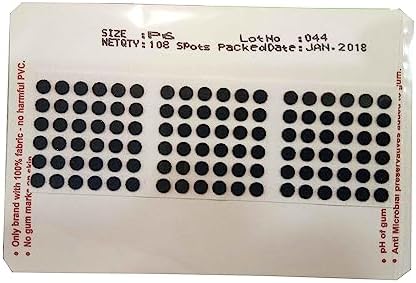 EYETEX PALLAVI BINDI P6 BLACK PACK OF 10pcs