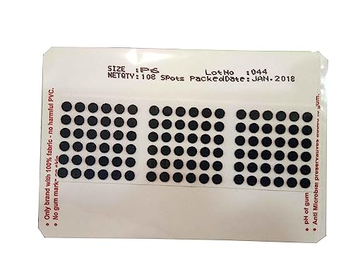 EYETEX PALLAVI BINDI P6 BLACK PACK OF 10pcs