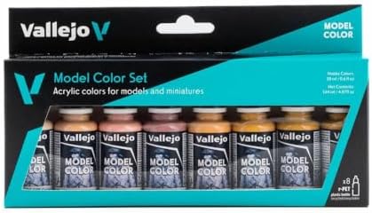 Vallejo - Model Color Face & Skin Tones Set | Modeling Acrylic Paints | 8 bottles x 18 ml (0.60 fl.oz.)