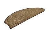 Natur Sisal Stufenmatten Nuss (halbrund) einzeln oder im 15er Set in 2 Größen, Größe/Menge:18x56 cm = 1 Stck.