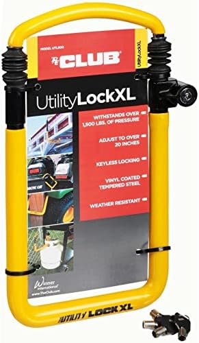 Winner International The Club UTL800 Utility Lock, 13.25"-20.25", Yellow Detail