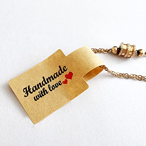 Top Label Handmade With Love Sticker, Jewlry Price Tags, Rings Indentification Tags, 3X0.75 Inch, 300 Pcs Per Roll #TOP3