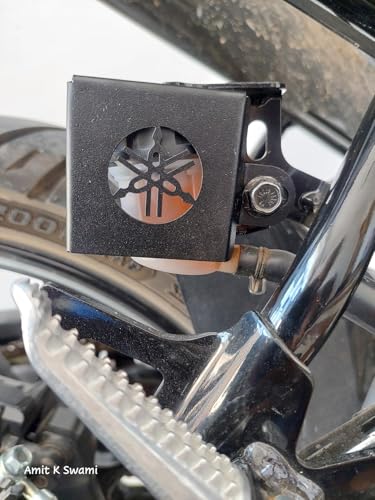 Image of Yamaha FZ S Version Rear Disc Brake Oil Cover Disc Fluid Box Cover Master Oil Reservoir Frame Guard (Black)