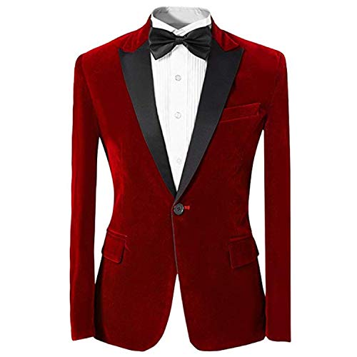 Costume 2 pièces en velours pour homme Ulnomio coupe slim et revers en pointe chic