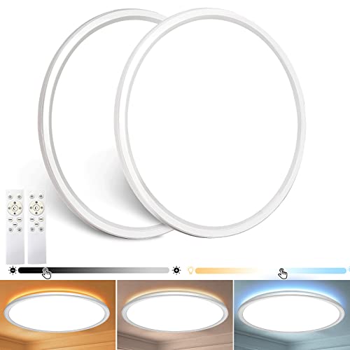 Sentasi LED Deckenleuchte Dimmbar,24W 3000lm,3000-6500K,Deckenlampe Rund...