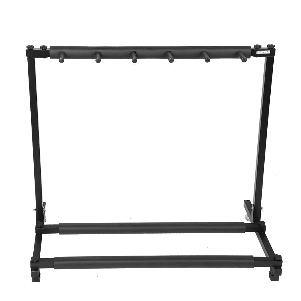 Multi-Gitarrenständer, 5-Fach Gitarrenständer, Gitarrenstaender Mehrfach für Akustikgitarre, Westerngitarre E-Gitarren, Abstand 12 cm