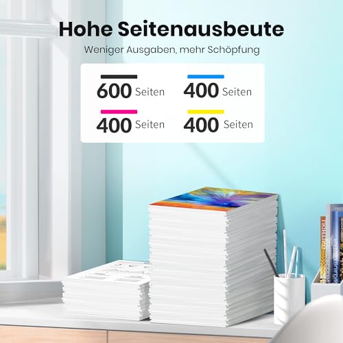 Glliter Druckerpatronen Kompatibel mit Epson Expression Home XP-2205 XP-3200 XP-4200 XP-3205 XP-4205 XP-2200 Workforce WF-2910 WF-2930 WF-2935 WF-2950 (10er-Pack)