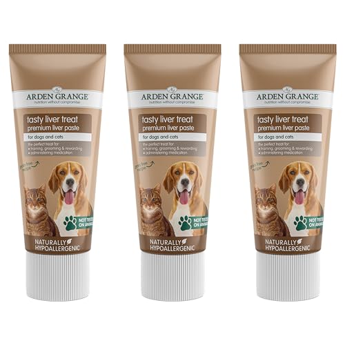 Arden Grange Premium, pasta de hígado para perros y gatos adultos (3 x 75 g)