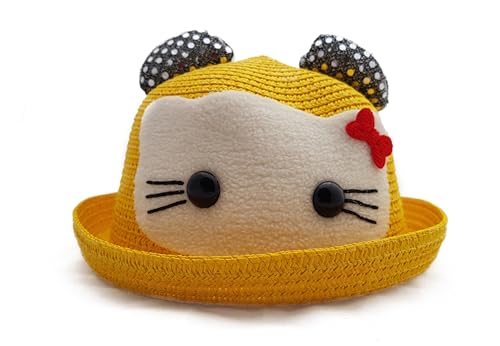Image of VRITRAZ Baby Boy's and Girl's Kids Children Cute Printed Cartoon Gift Summer Fancy Dress Straw Fasion Hat Cap 1
