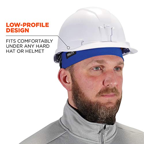 Ergodyne Chill Its 6630 Skull Cap, Lined with Terry Cloth Sweatband, Sweat Wicking,Blue by Ergodyne - Image 5