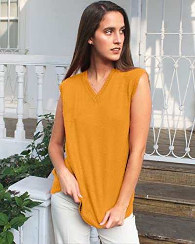 Image of TINKUY Peru Women's Alpaca Wool V-Neck Sweater Vest - Soft Knitted Pullover - Authentic Peruvian Wool - Sizes S-2XL