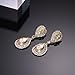 BriLove Gold-Toned Dangle Jewelry Earrings for Women Wedding Bridal Fashion Crystal Teardrop Infinity Champagne.