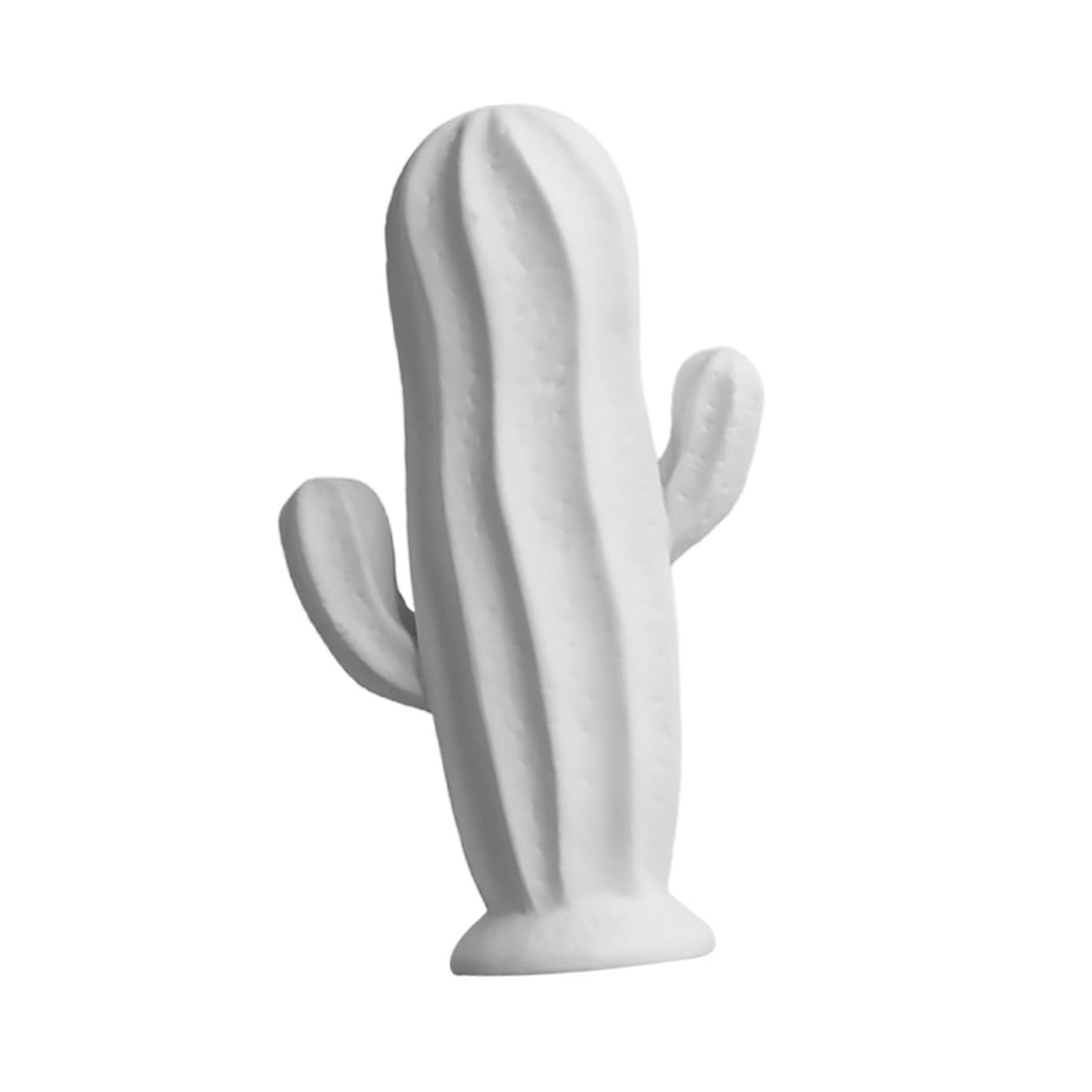 Cactus en Céramique Blanche Gatuida pour Décoration Intérieure Minimaliste de Salon