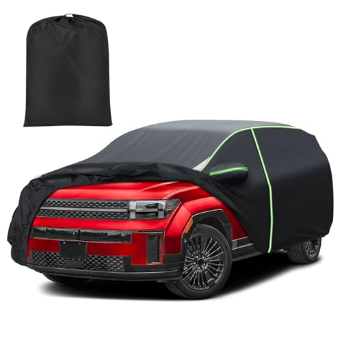 Image of Mixsuper Liner Car Cover for Hyundai Santa Fe 2006-2012 & 2013-2026 (Not for Santa Fe XL), 7 Layers Waterproof All Weather SUV Cover with Driver Side Zipper Door