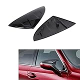 Rear View Side Mirror Cover, Door Side Mirror Cover Cap Compatible with ES IS LS LC RC RCF UX 2017-2023 (glossy black)