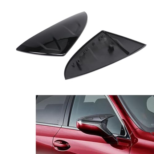 Rear View Side Mirror Cover, Door Side Mirror Cover Cap Compatible with ES IS LS LC RC RCF UX 2017-2023 (glossy black)
