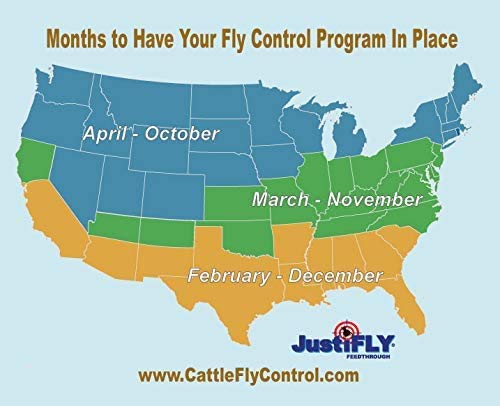 Champion USA JustiFLY Feedthrough Cattle Fly Control, 6 Pack | Non-Toxic Larvicide. Controls All Four Fly Species That Affect Cattle. Over 50 Million Head Treated (6 Pack)