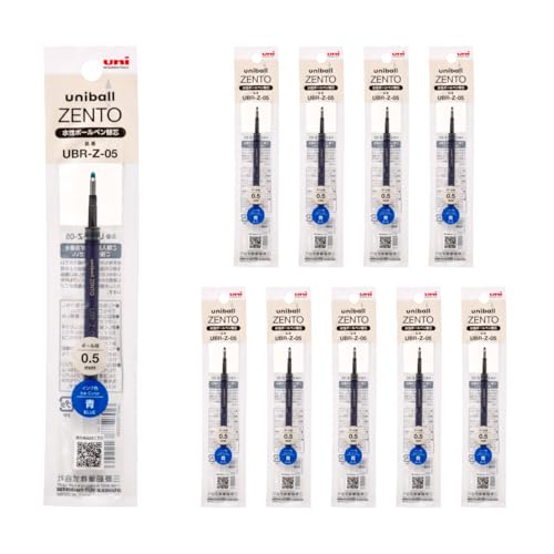 uniball ZENTO Water-Based Ink Refill UBR-Z-05 0.5mm Fine Point Blue Compatible with uniball ZENTO Pens UBRZ05.33 Pack of 10 product thumbnail 8
