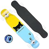  CNSTZX LED Freestyle Longboard Lock The Skateboard, Deck Double Kick Trick Board Arce de 8 Capas para Adultos, Adolescentes y Niños Street Cóncavo Completo Tablero Regalos al Aire Libre