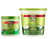 ORS Olive Oil Fortifying Crème Hair Dress Olive Oil Style and Curl Smooth-N-Hold Pudding - Bundle