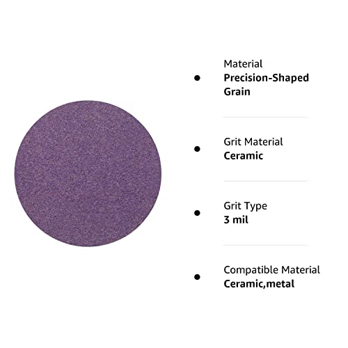 Cubitron Ii Hookit Film Disc 775L - 80+ Grit Sanding Disc - Hook And Loop Backing - Metal, Composites, Fiberglass - For Random Orbital Sander - 3" #TOP3