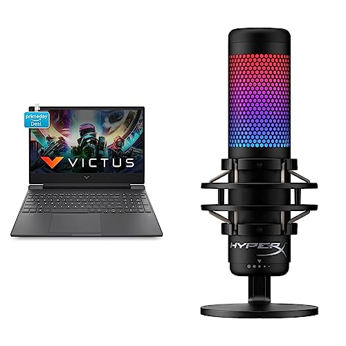 Image of HP Victus Gaming 12th Gen Intel Core i7 12650H 15.6 inch(39.6 cm) FHD Gaming Laptop & HyperX Quadcast S
