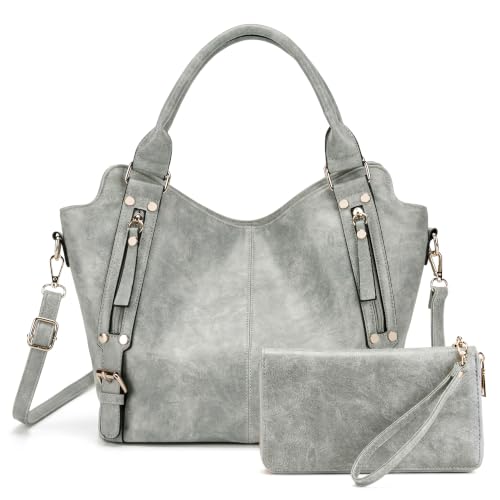 Image of Crossbody Bags for Women Large Hobo Purse Shoulder Handbag Wallet Set 2PCS | Soft PU Leather,Total 9 Pockets,Large Capacity,with a Spacious Functional Wallet,Detachable Shoulder Strap,Stylish Design